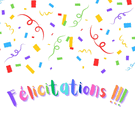 F&eacute;licitations en confettis color&eacute;s et festifs